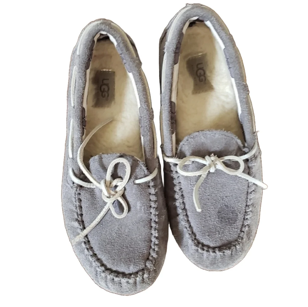 UGG Australia Ryder Elephant Kid's Gray Suede Slippers Size 3